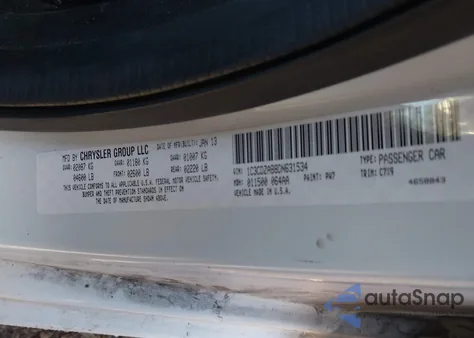 2013 Dodge Avenger Se z USA, uszkodzony, nr VIN 1C3CDZAB8DN631534